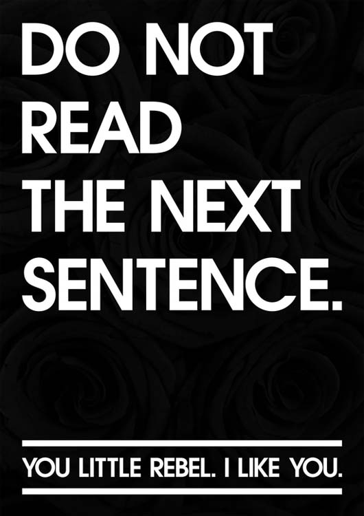 Do Not Read the Next Sentence