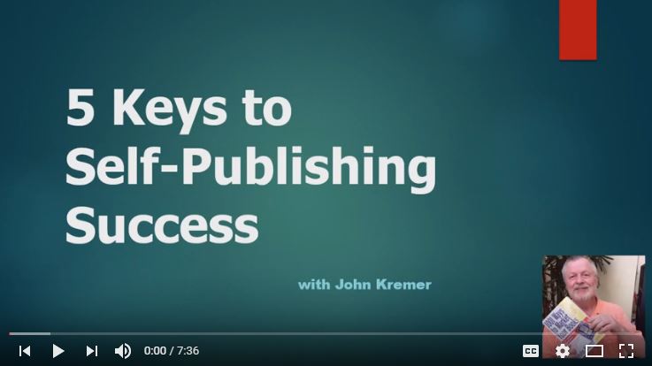 Book Marketing Tips Video Playlist including 5 Keys to Self-Publishing Success