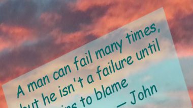 John Burroughs on Failures