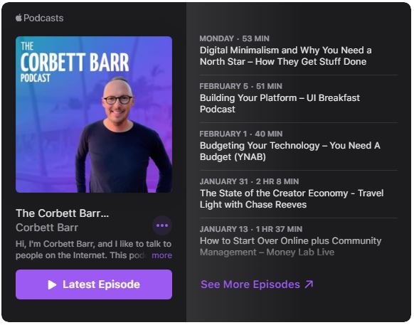 Corbett Barr Podcast