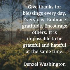 Denzel Washington: On Giving Thanks