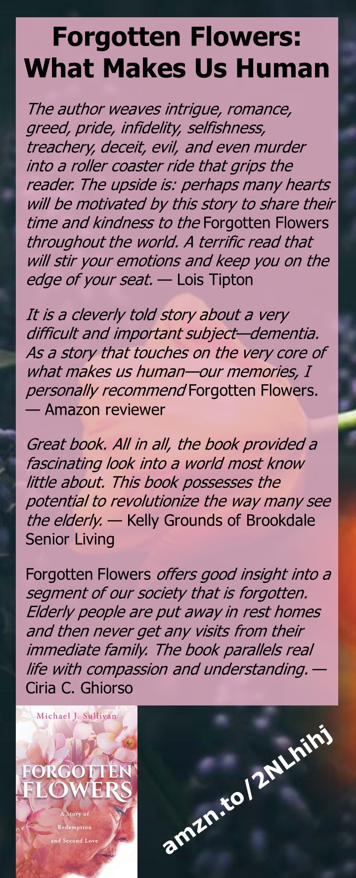 Forgotten Flowers by Michael Sullivan - A novel of family and dementia