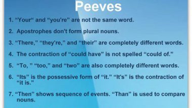 Grammar Pet Peeves