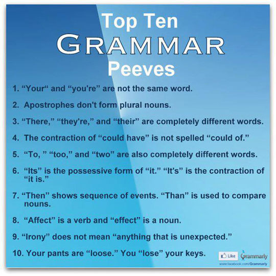 Grammarly: Top 10 Grammar Pet Peeves – Book Marketing Bestsellers