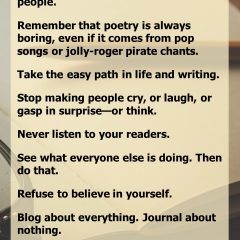 How to Be a Bad Boring Writer