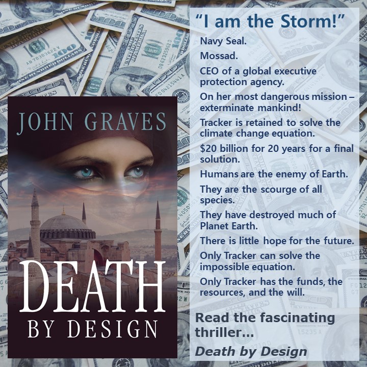 I Am the Storm - Can you create lists like the ones John Graves inserts into his tip-o-graphics to target readers of thrillers? In this graphic, he focuses on the characteristics of the main antagonist.