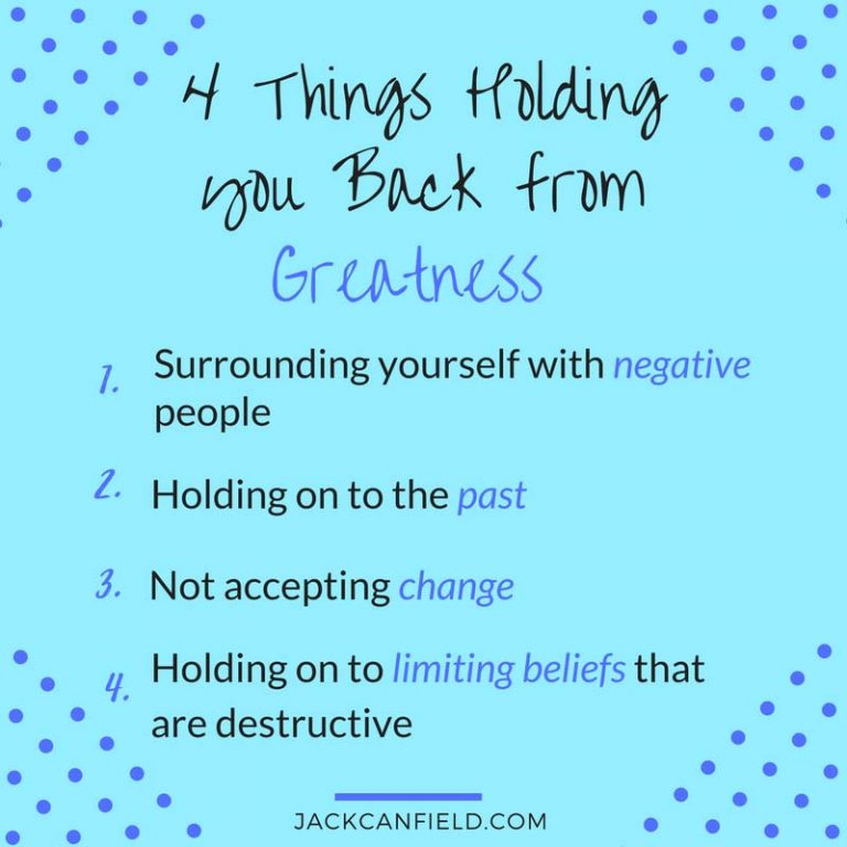 Jack Canfield 4 Things Holding You Back from Greatness Book