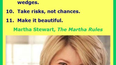 The Martha Rules of Success