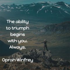 Oprah Winfrey on Triumphs