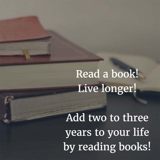 Read a book; live longer.