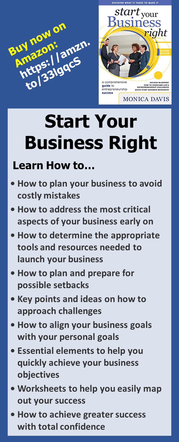 Start Your Business Right by Monica Davis