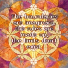 The boundaries are imaginary the rules are made up the limits don't exist