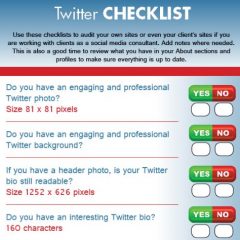 Twitter checklist