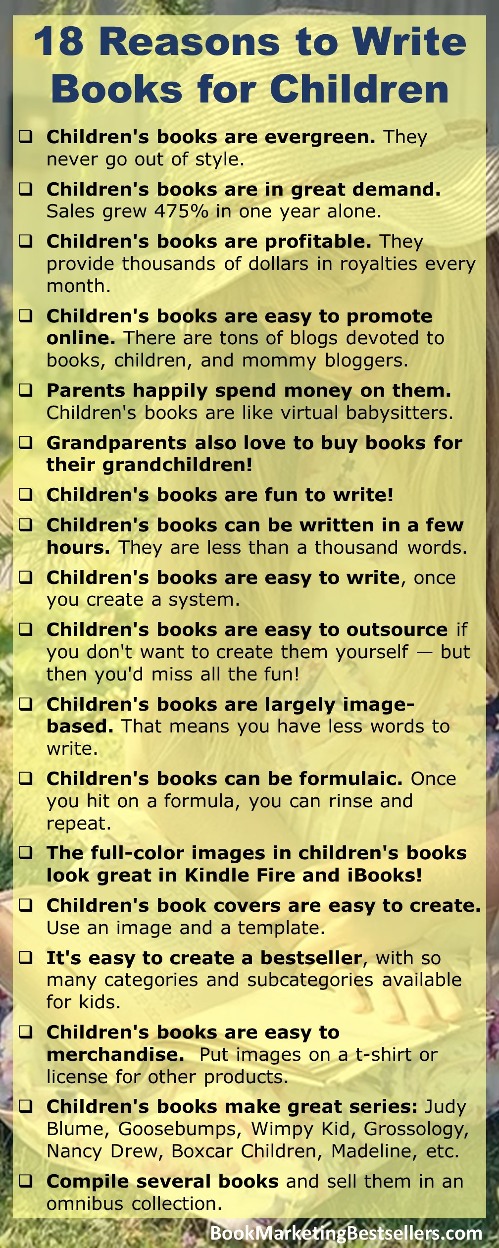18 Reasons Why You Should Write Children's Books