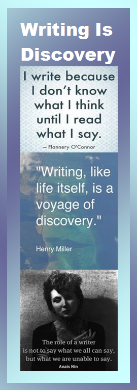 writing bookmark - writing is discovery